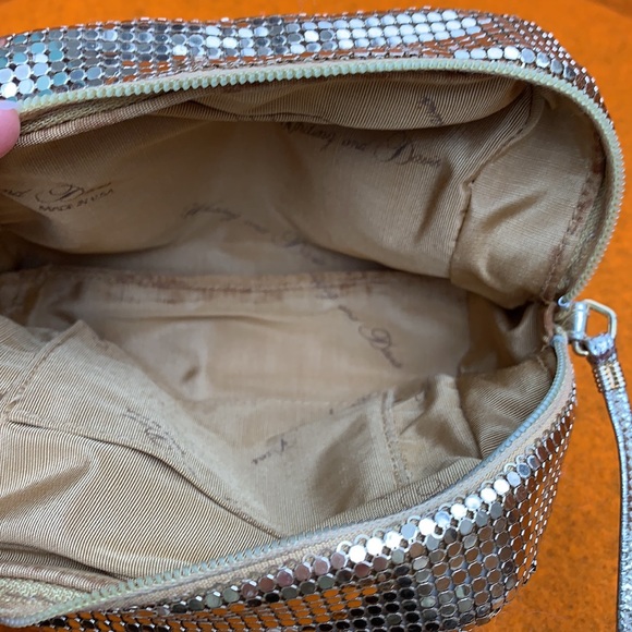 Whiting & Davis Vintage Gold Metal Crossbody Bag RARE - Picture 9 of 12